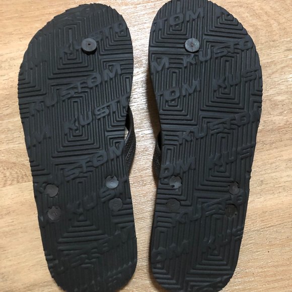 Brown Kustom Flip flops - Picture 3 of 3